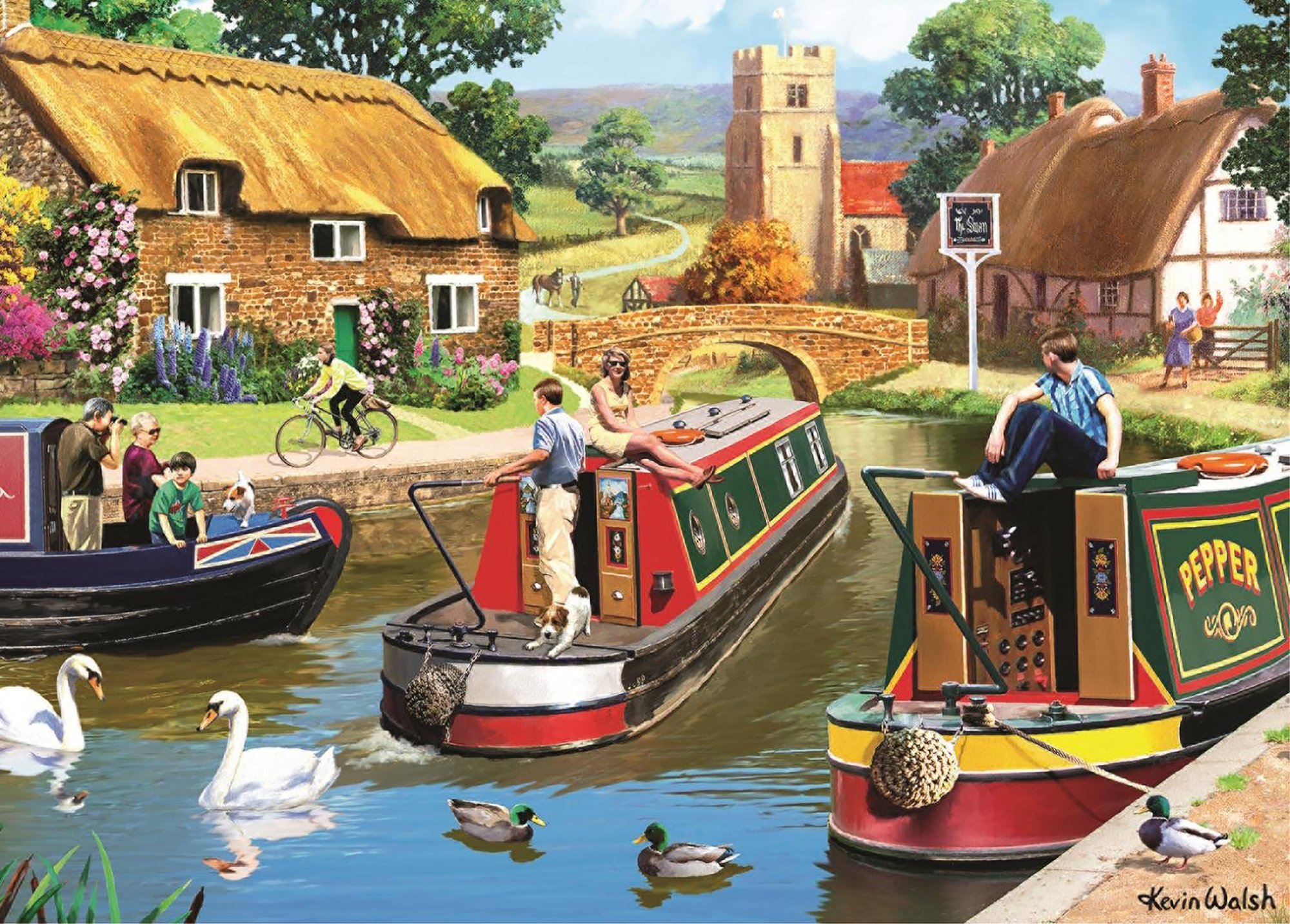 Time Jigsaw Solve A Busy Time on The Canal jigsaw puzzle online with 352 pieces