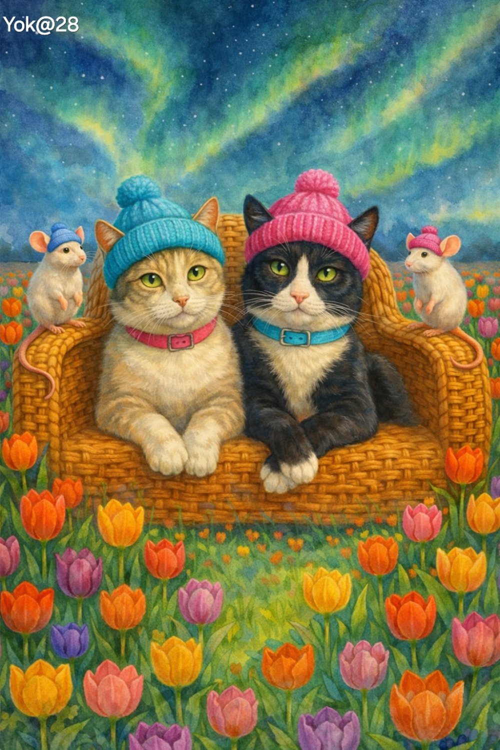 Message Image For Html Coding Solve Cats and Mice in Caps jigsaw puzzle online with 96 pieces
