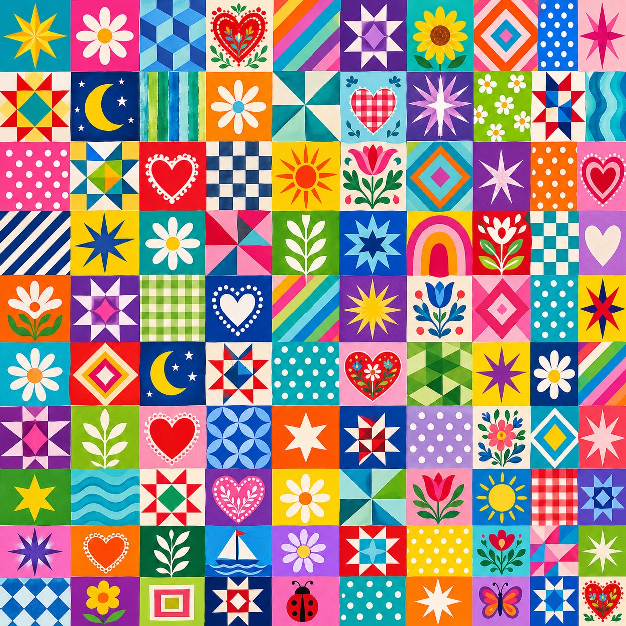 Square Mozaic Pattern Solve Colorful mosaic patterns 19 jigsaw puzzle online with 49 pieces
