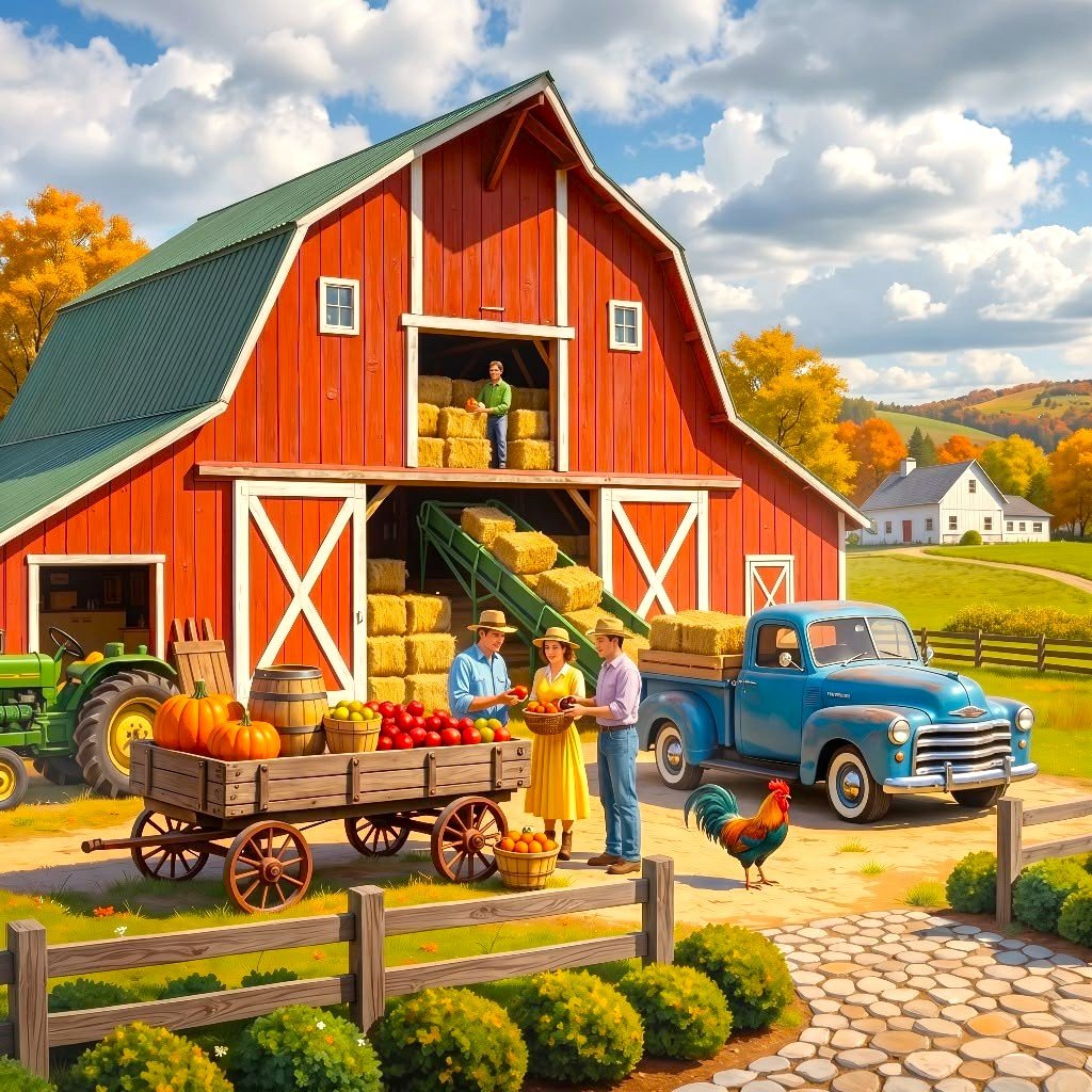 Solve Storing Hay and Selling Fresh Food--Life is good! jigsaw puzzle ...