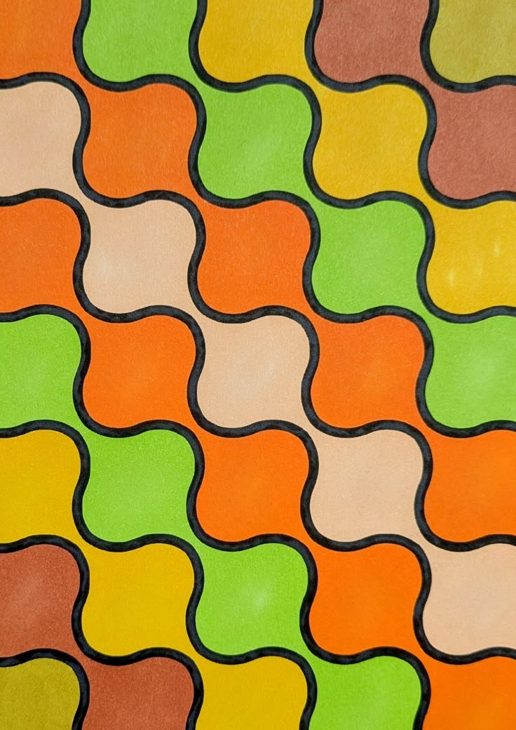 Solve Colorful Geometry Pattern jigsaw puzzle online with 70 pieces