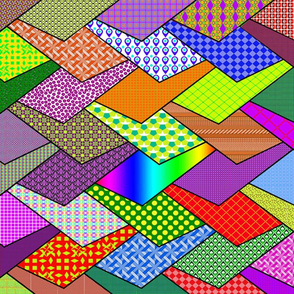 Solve Geometry Art by Kamilla jigsaw puzzle online with 121 pieces