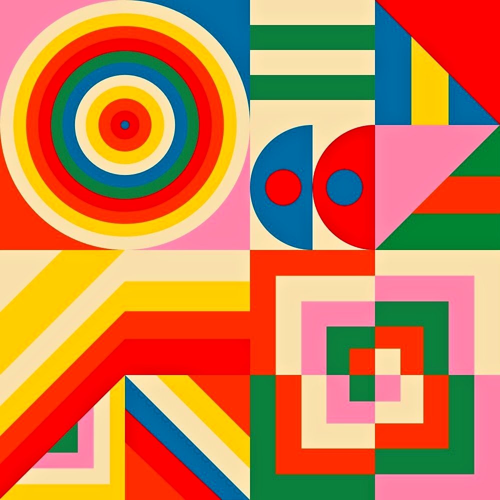 Solve Geometry Art jigsaw puzzle online with 100 pieces