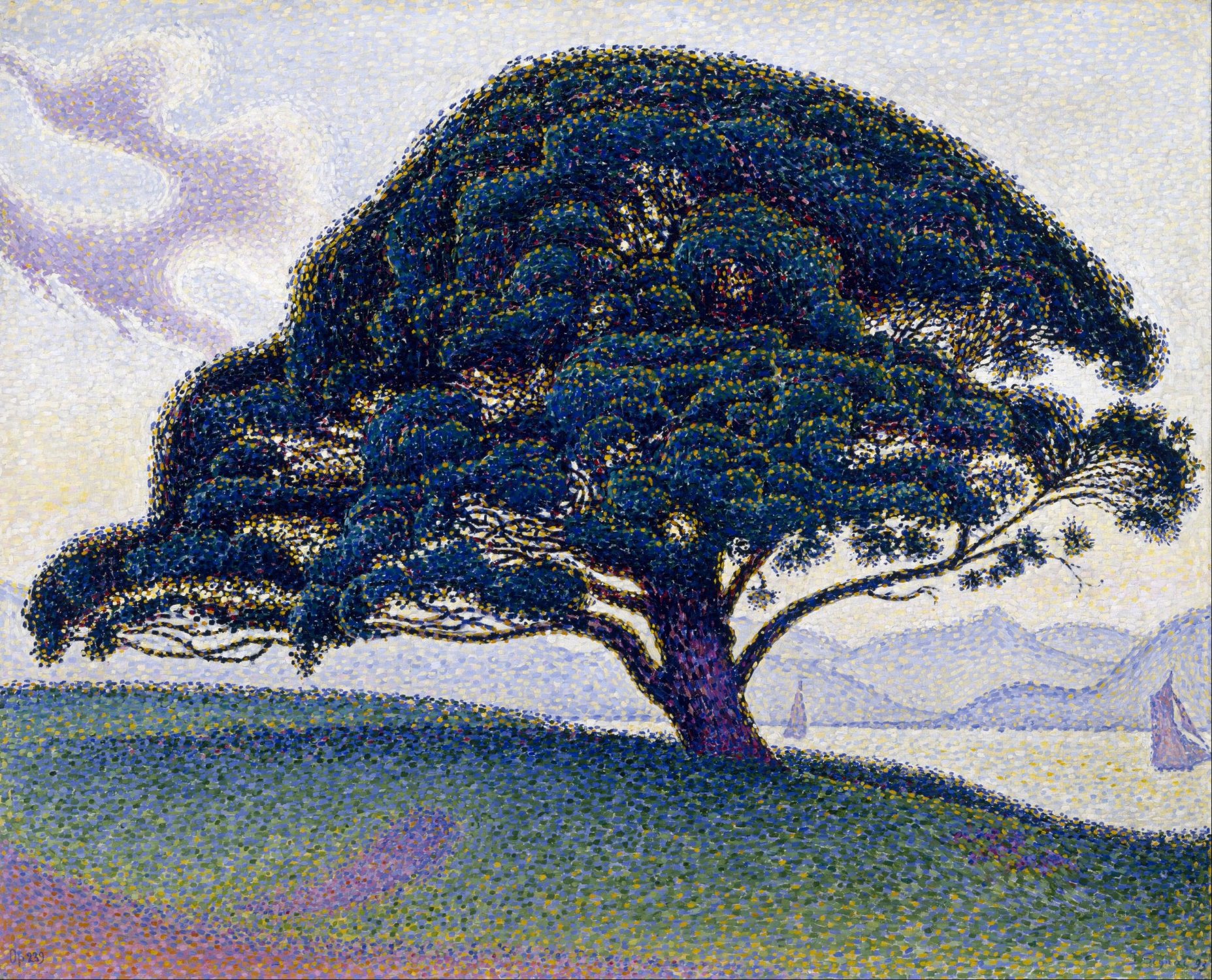 Solve Paul Signac - The Bonaventure Pine, 1893 jigsaw puzzle online ...